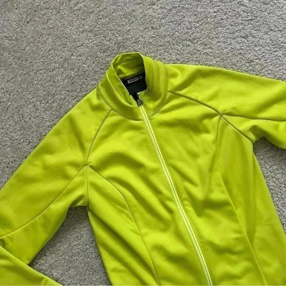 Mavic Women Biking Cycling Jacket Size Medium Yellow Full Zip Made In France - Picture 7 of 16